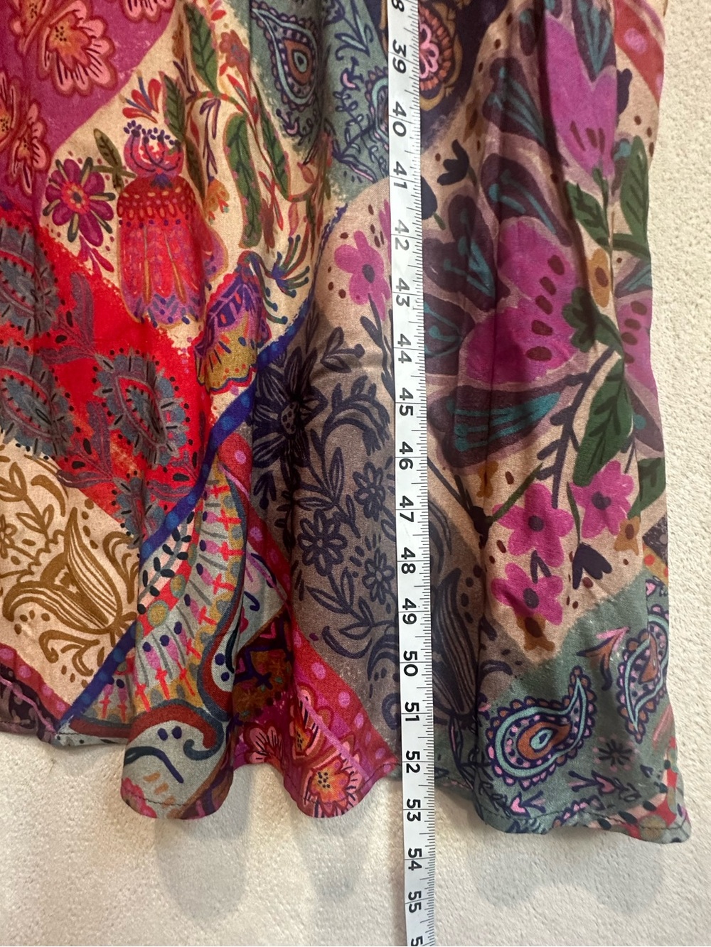 NATURAL LIFE Gracie Slip Maxi Dress Boho Blooms Patchwork Multicolor Sz M - Picture 14 of 16